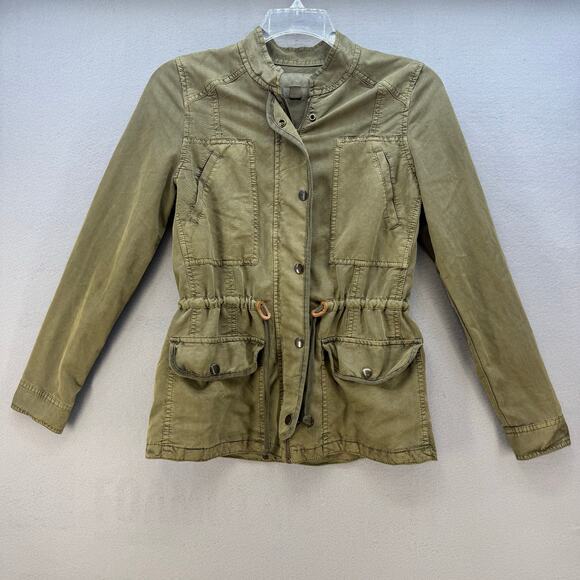 hinge Jackets & Blazers - Hinge Jacket Women's S Olive Military Style Utility Jacket Cargo Preppy Normcore